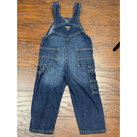 Bundle 3 2T classic OshKosh B’gosh boys overalls 2 Blue denim 1 Brown corduroy - Picture 7 of 11